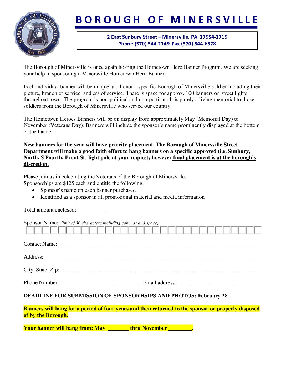 Thumbnail of the first page of 'Hometown Hero Banners'