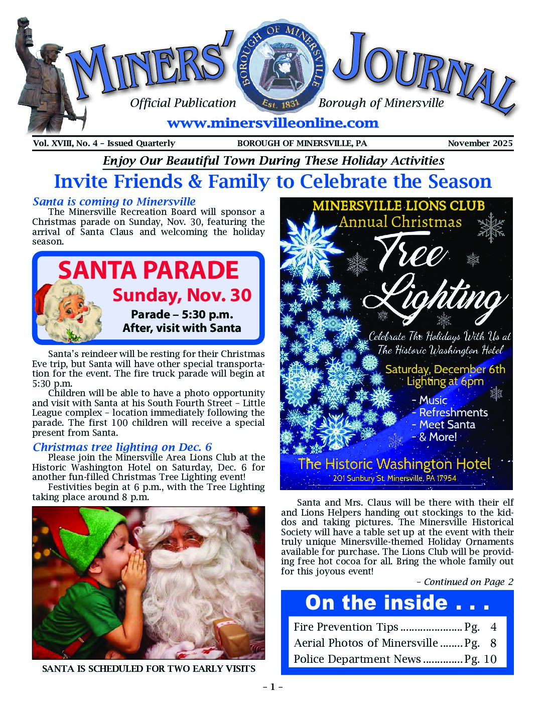 Thumbnail of the first page of 'Miners Journal – November 2025'